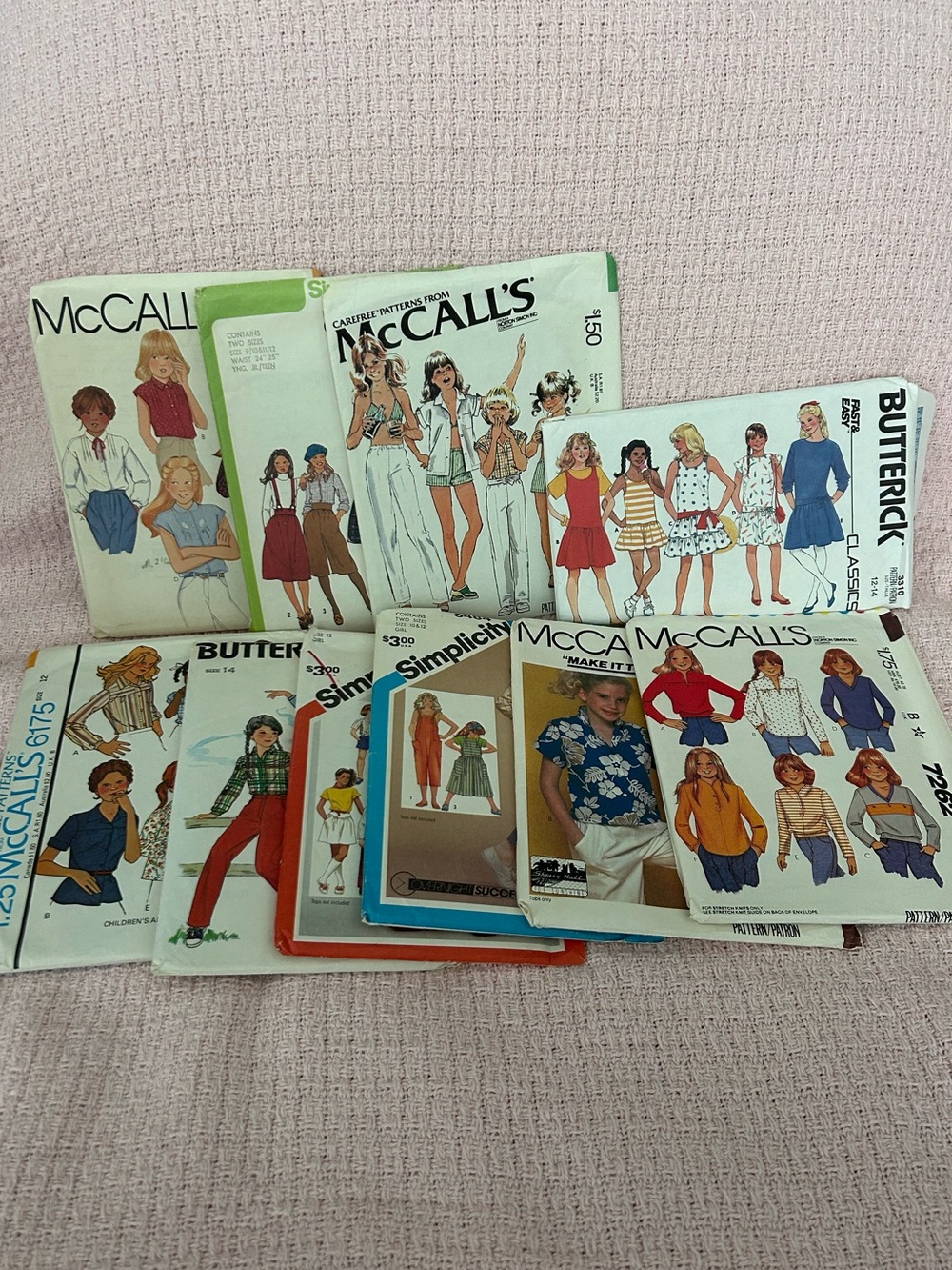 Lot of 10 vintage sewing patterns